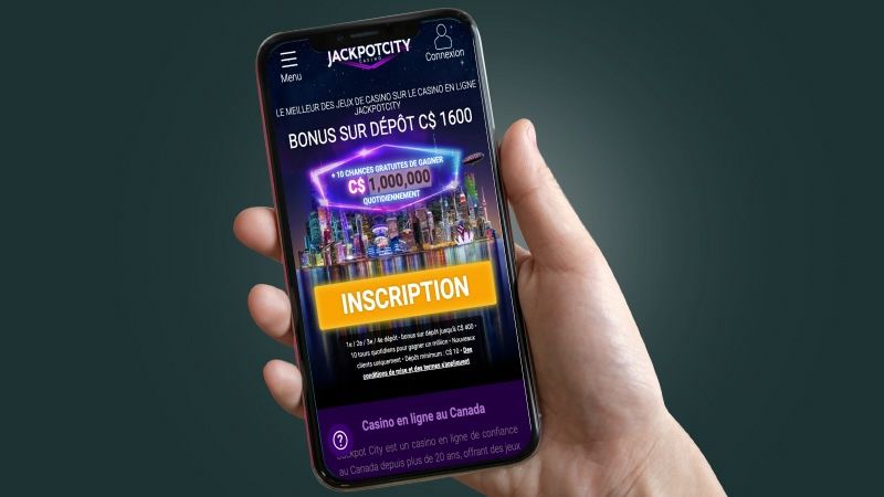 Mobile screen of Jackpot City Casino