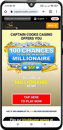 Captain Cooks Casino Mobile and Applications