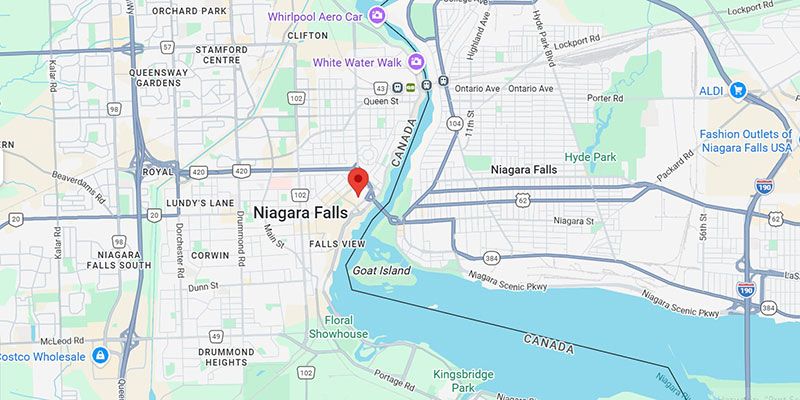 Casino Niagara on the map