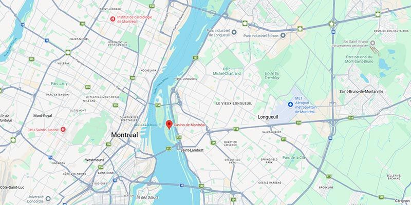 Casino de Montreal on the map