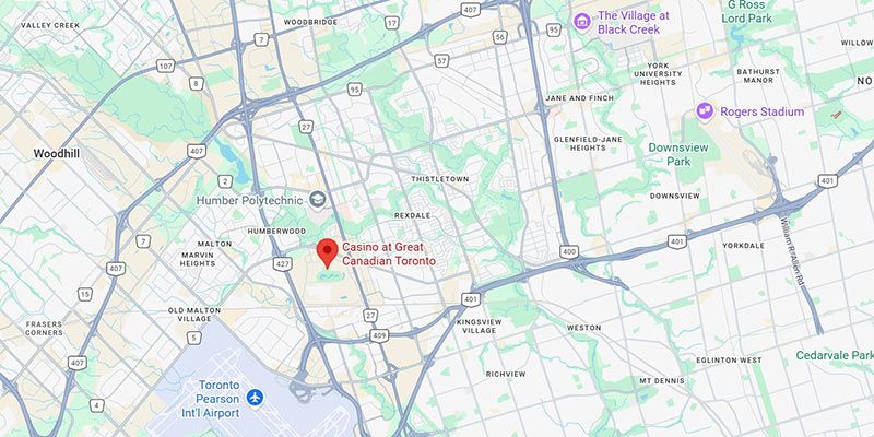 Great Canadian Casino Resort Toronto on the map