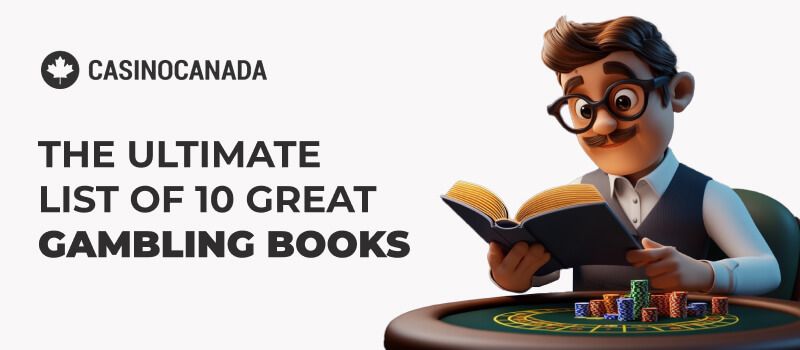 Banner of the best gambling books with Casino Canada logo