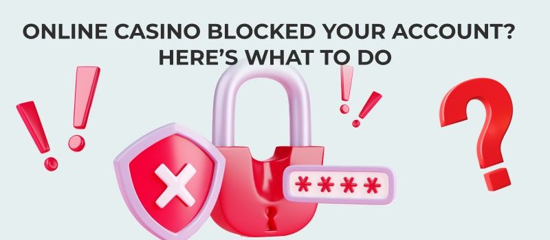 Banner with CasinoCanada logo about blocked casino account