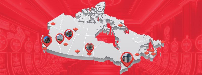 Image of Map of Canadian Casinos