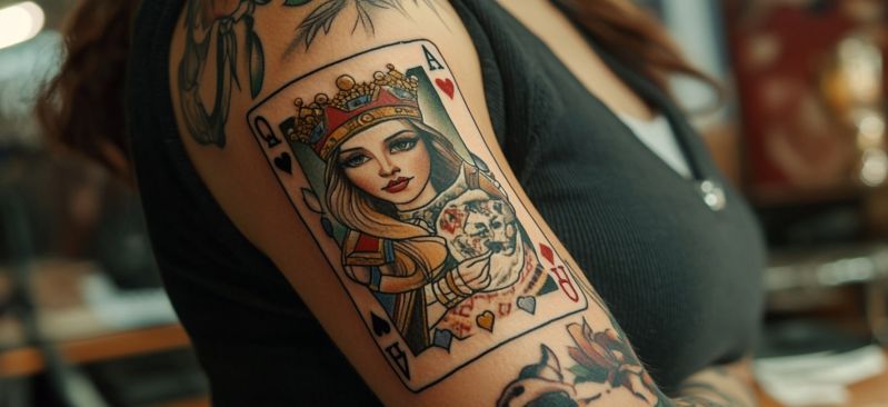 Tattoo with Casino Playing Card 