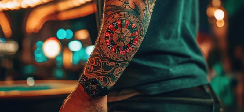 Tatoo with Roulette Wheel