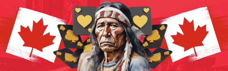 Image of Indian with casino cards