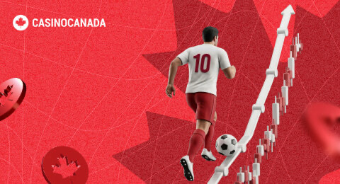 Sports betting in Canada and CasinoCanada logotype and icon