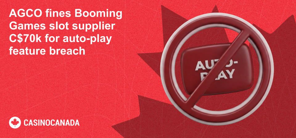 AGCO fines Booming Games slot supplier for auto-play feature