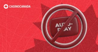Autoplay prohibited sign and CasinoCanada logo