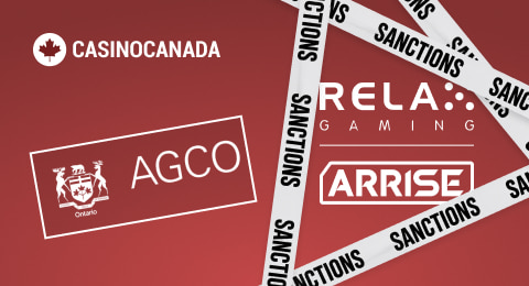 AGCO, Relax Gaming, Arrise, CasinoCanada logotypes