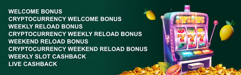 Lanista Casino - list of the bonuses