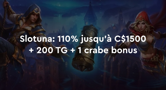 Bonus du casino Slotuna