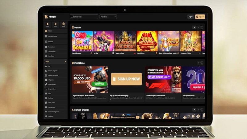 FairSpin Casino main page