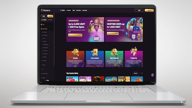 Playbet.io Casino main page