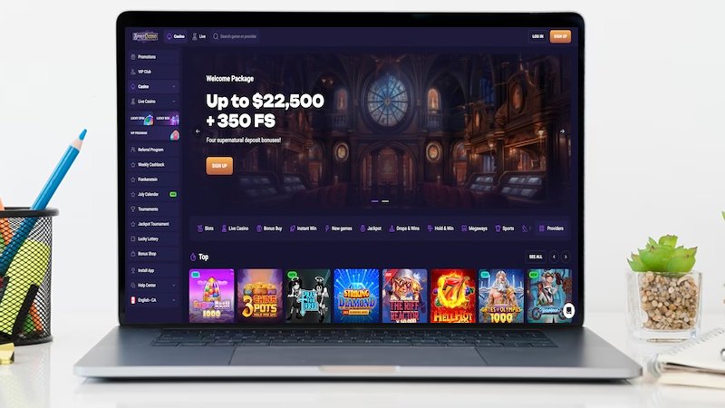 Spirit Casino main page