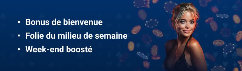 RollCasino Casino - liste des bonus