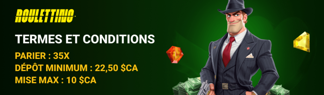 Termes et conditions du casino Roulettino