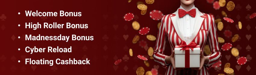 Winshark Casino - list of the bonuses