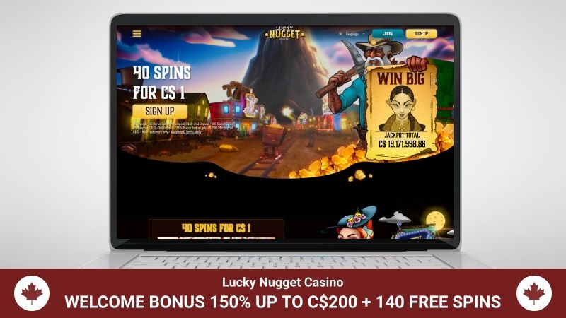 Image of main page of Lucky Nugget Casino