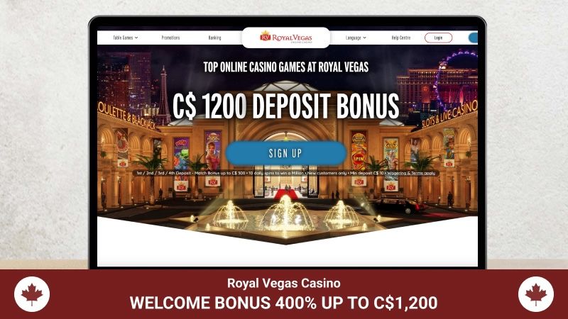 Image of main page of JRoyal Vegas Casino