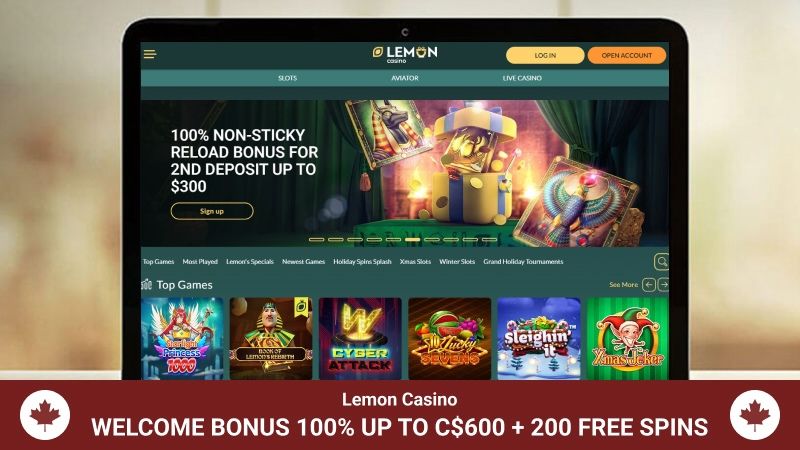 Lemon Casino main page