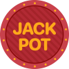 Jackpot reds rounded badge