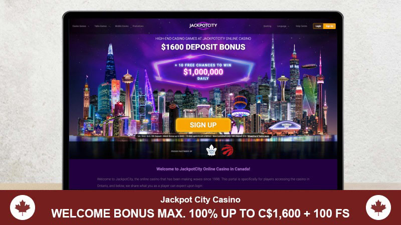 Jackpot City Casino main page