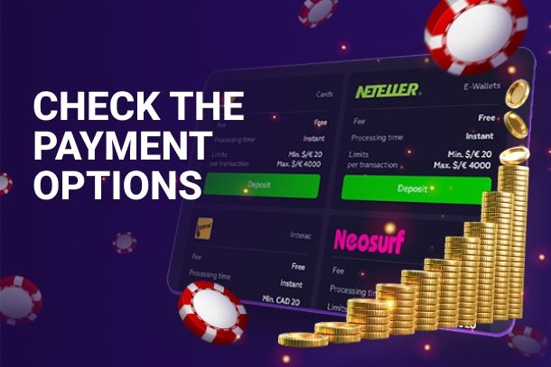 Advice to check payment methods variety.