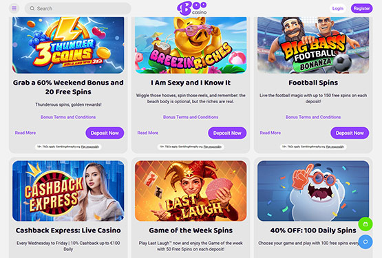 Boo Casino - Promotions