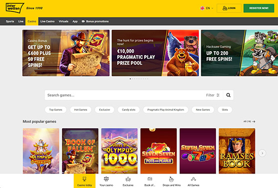 Interwetten Casino - Main Page