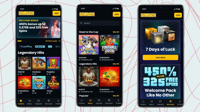 Mobile screenshots of GGbet Casino