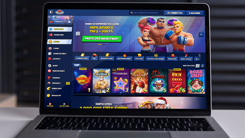 Page principale du casino BigClash