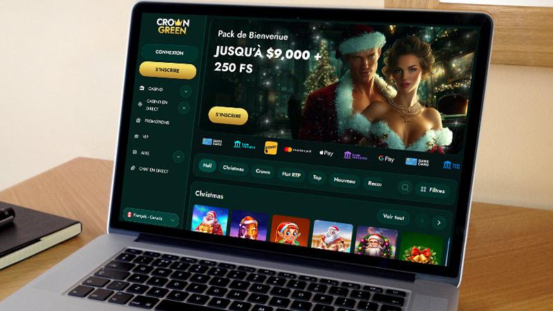 Page principale du casino CrownGreen