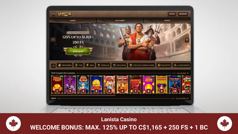 Lanista casino main page