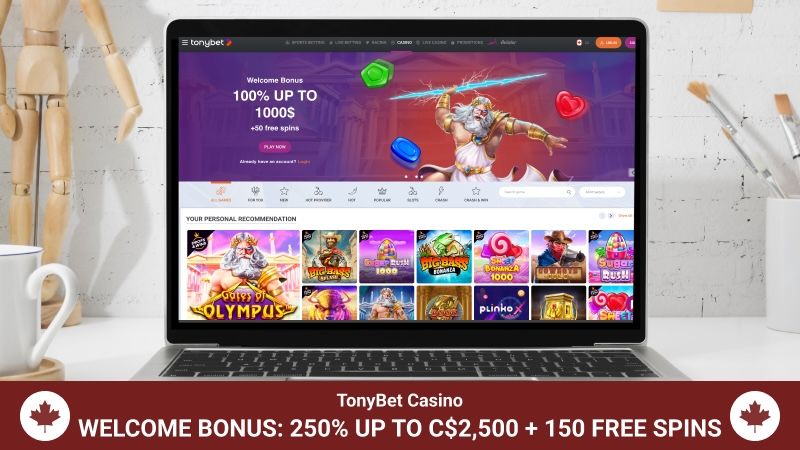 Tonybet casino main page