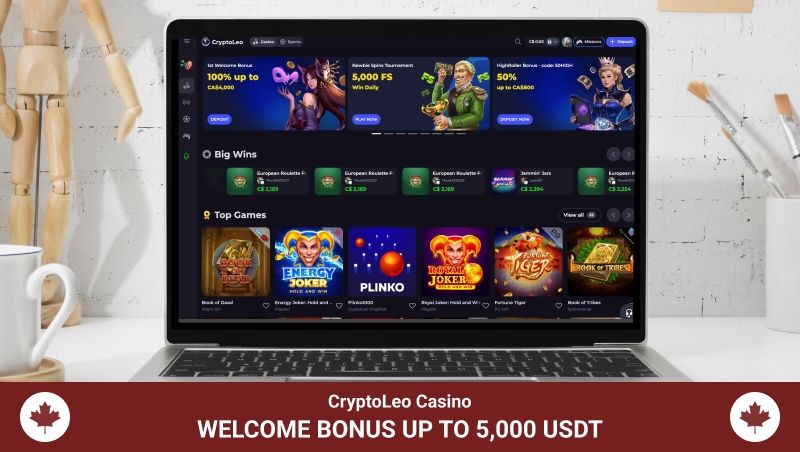 CryptoLeo Casino main page