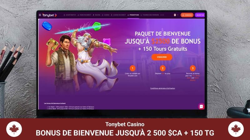 Page d'accueil de TonyBet Casino