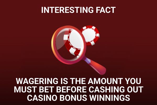 interesting fact about wagering which is the amount of bet on the red background