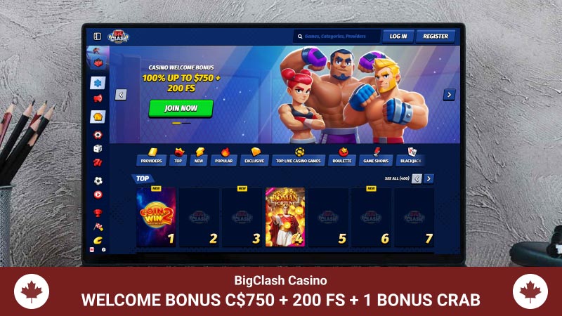 BigClash Casino main page