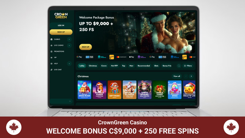 CrownGreen Casino main page