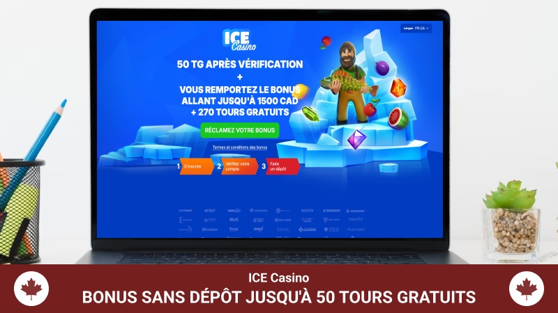 page de promotion du casino ICE