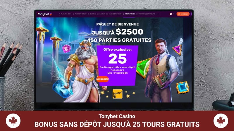 page de promotion du casino TonyBet