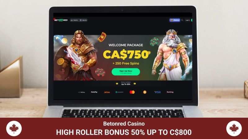 Betonred Casino main page and welcome bonus