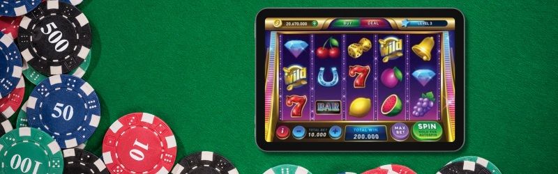 ipad with casino chips