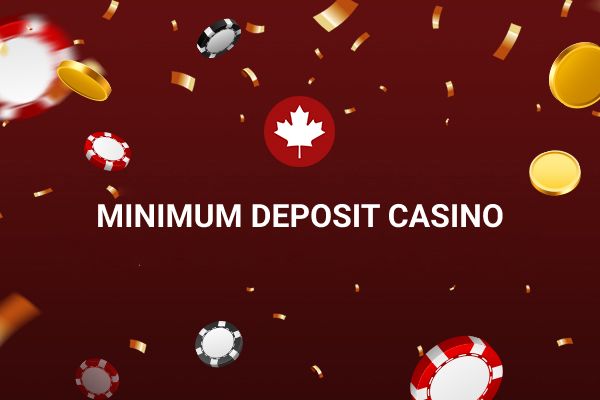 Banner with text minimum deposit casino