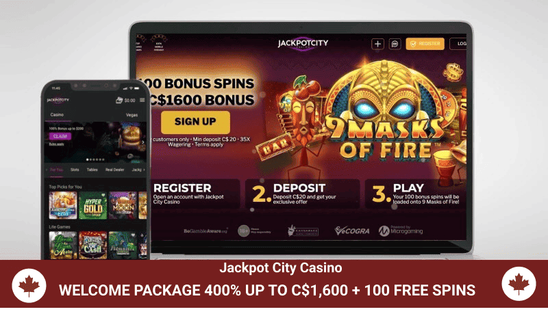 Jackpot City casino mobile and desktop version