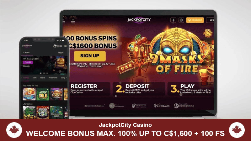 Jackpot City casino mobile and desktop version