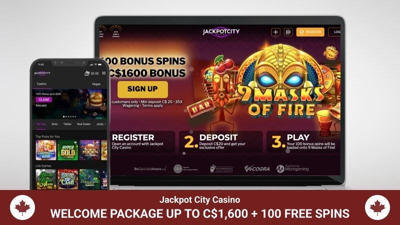 Jackpot City casino mobile and desktop version