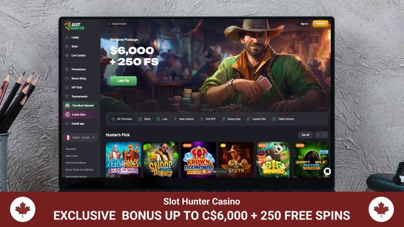 Slot Hunter Casino main page